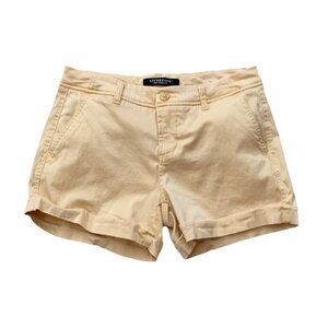 Liverpool Los Angeles Womens Shorts Size 6 Mustard Gold Cuffed Soft